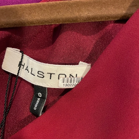 Halston Red Cocktail Dress - Size 0 - Picture 3 of 4